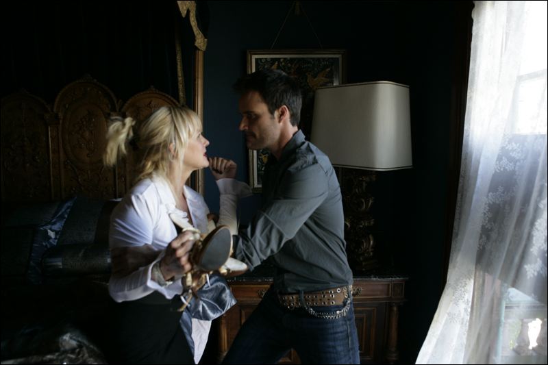 Actors Wade Gotwals and Anastasia Blackwell in scene from "The House on Black Lake"